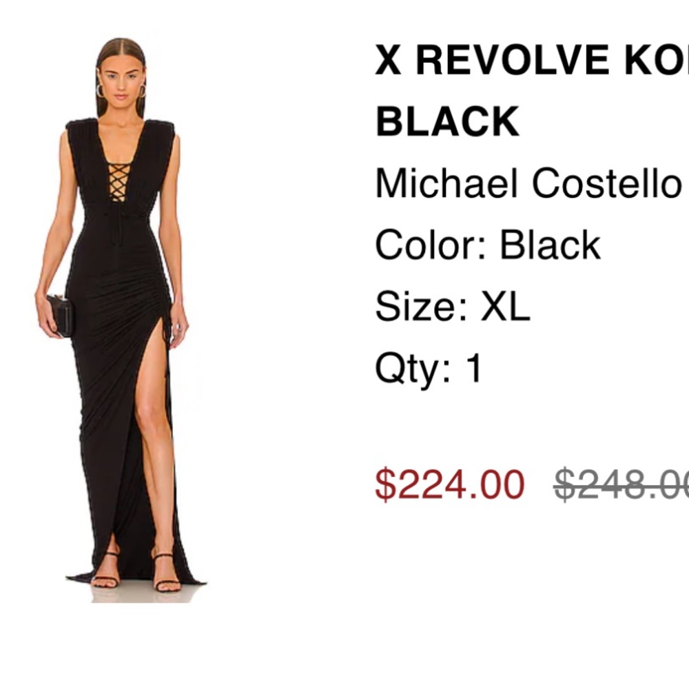 Michael Costello Elegant Black Maxi Dress